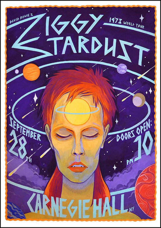 Ziggy Stardust at Carnegie Hall - Vintage Concert Poster Print - Fillmore Music Icons