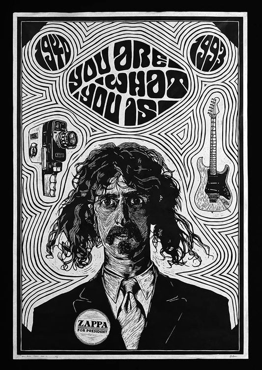 Frank Zappa - You Are What You Is - Vintage Poster Print - Rock Music Icons