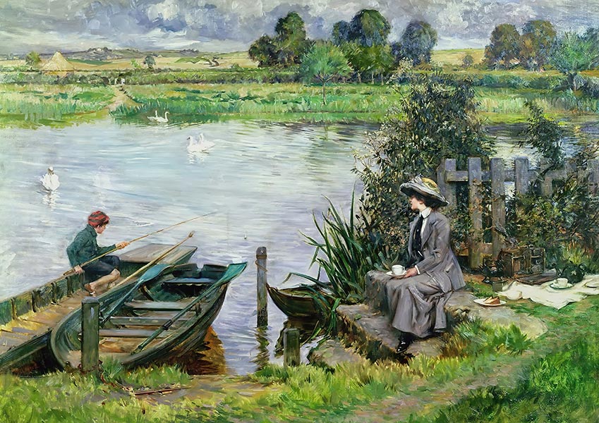 The Thames at Benson - Alber Chevallier Tayler - Fine Art Print