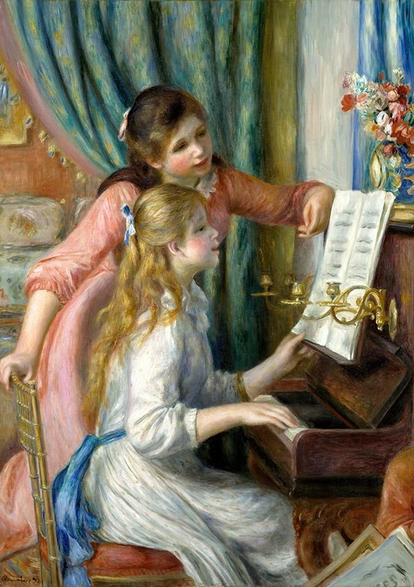 Two Young Girls at the Piano - Auguste Renoir - Fine Art Print