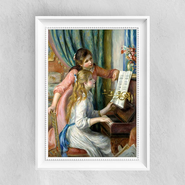 Two Young Girls at the Piano - Auguste Renoir - Fine Art Print