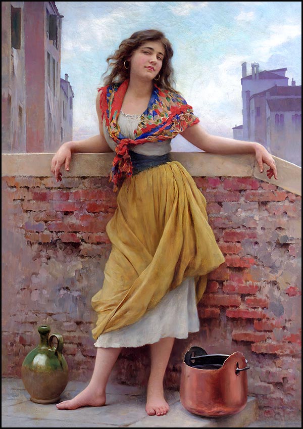 The Watercarrier - Eugene de Blaas - Fine Art Print