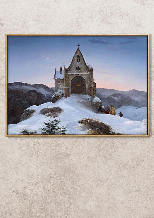 Mountain Chapel - Ernst Ferdinand Oehme - Fine Art Print