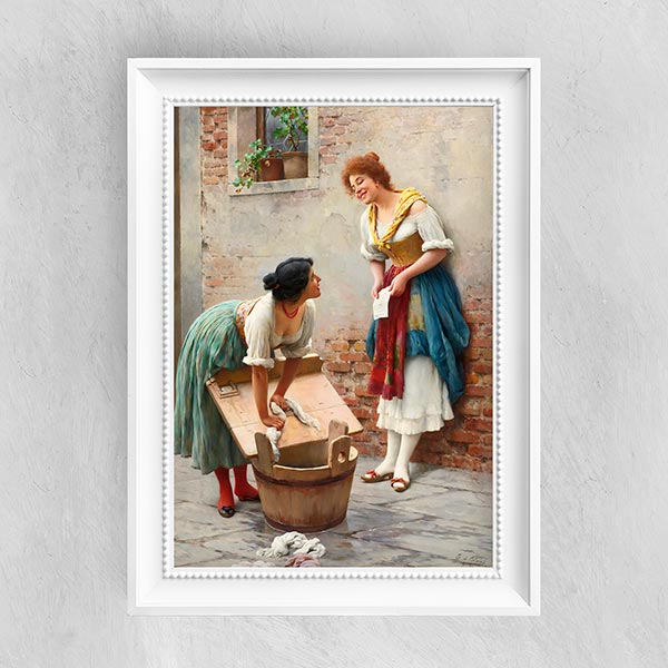 Sharing the News - Eugene de Blaas - Fine Art Print