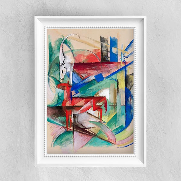 Landscape With Animals - Franz Marc - Fine Art Print