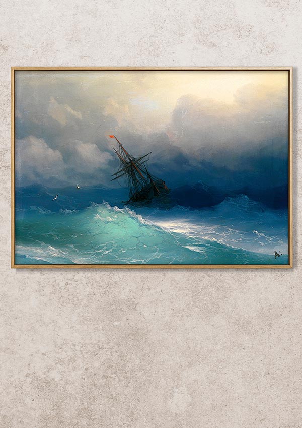 Ivan Aivazovsky 'Ship buy on Stormy Seas