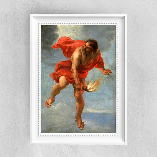 Prometheus Carrying Fire - Jan Cossiers - Fine Art Print