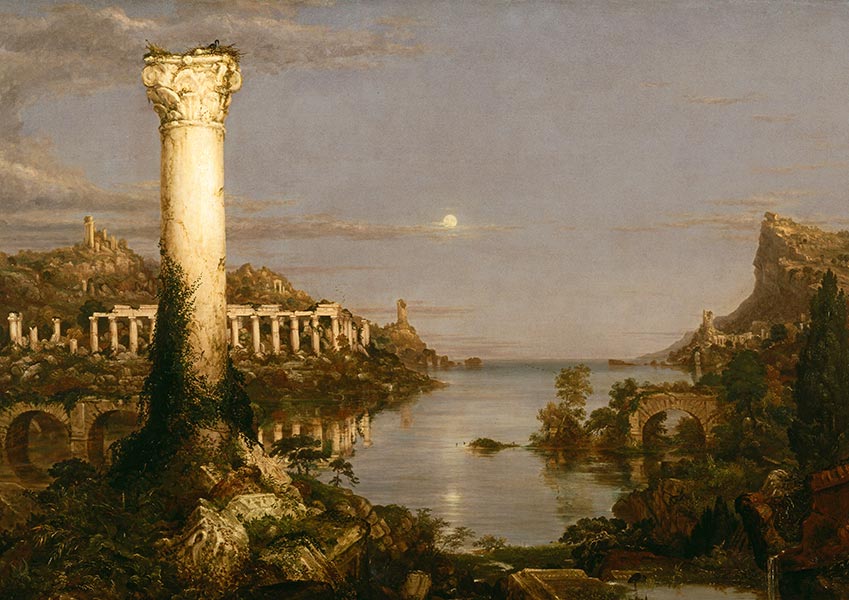 The Course of Empire Desolation - Thomas Cole - Fine Art Print