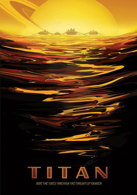 Titan - NASA Space Travel Poster - Classic Posters