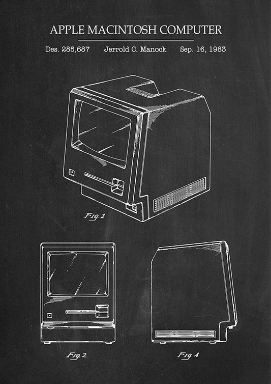 APPLE MACINTOSH - Patent Poster - Classic Posters