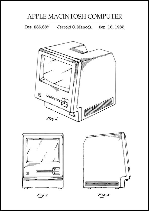 APPLE MACINTOSH - Patent Poster - Classic Posters