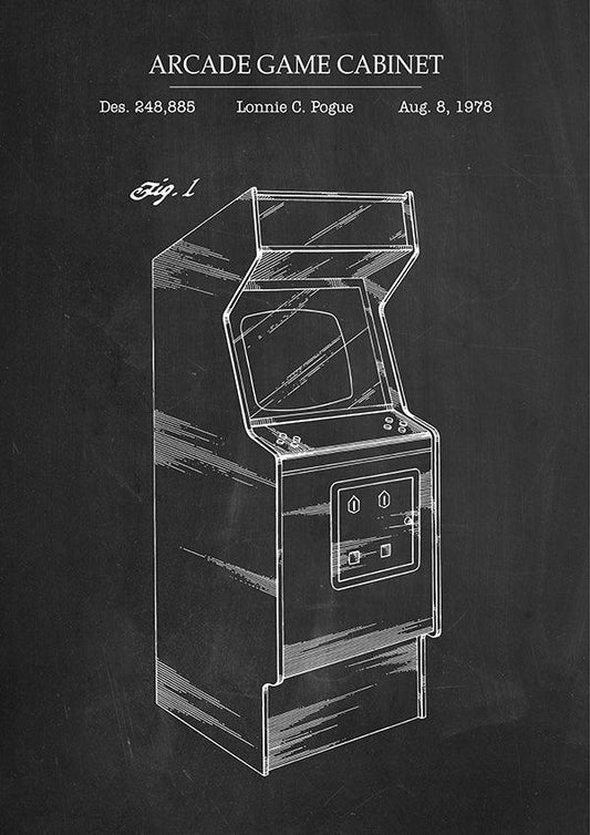 ATARI ARCADE CABINET - Patent Poster - Classic Posters