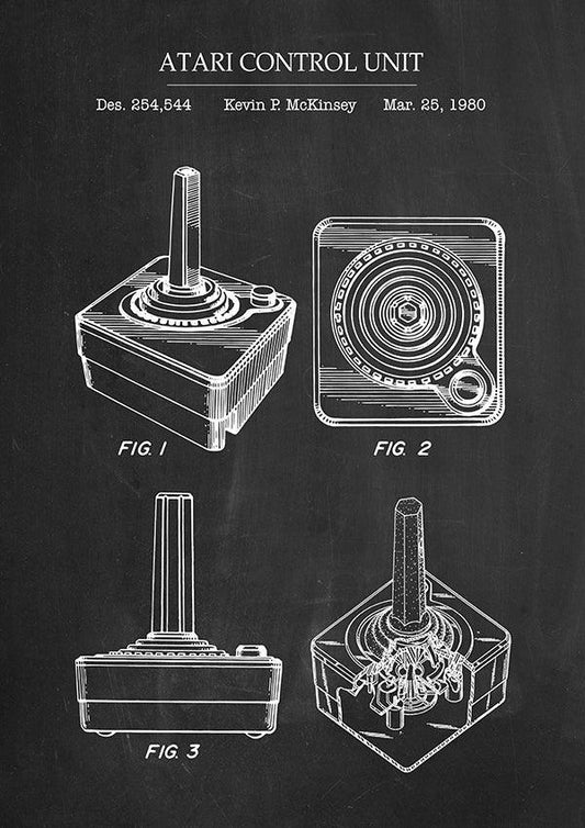 ATARI JOYSTICK - Patent Poster - Classic Posters