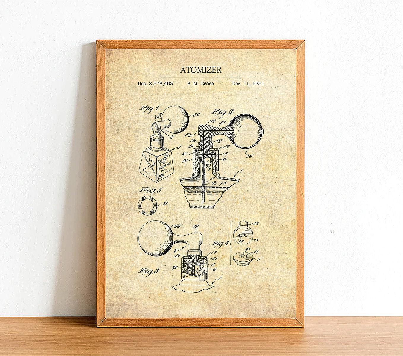 Atomizer - Bathroom Patent Poster - Classic Posters
