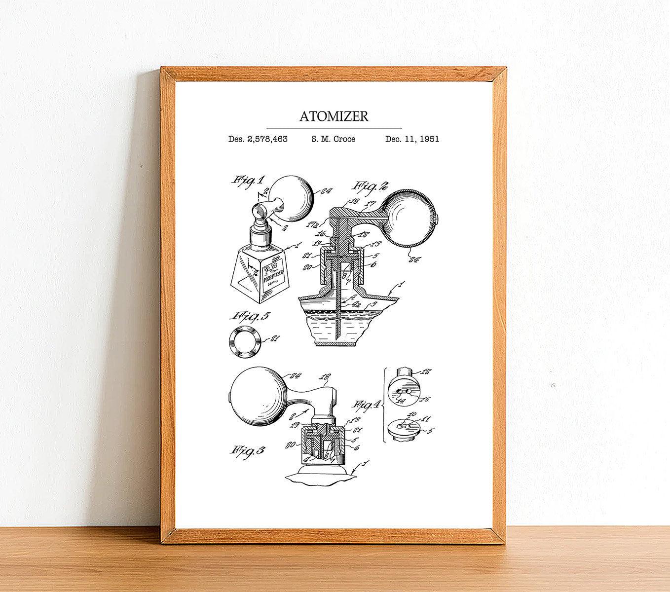 Atomizer - Bathroom Patent Poster - Classic Posters