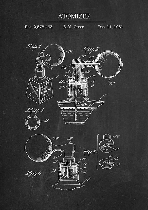 Atomizer - Bathroom Patent Poster - Classic Posters