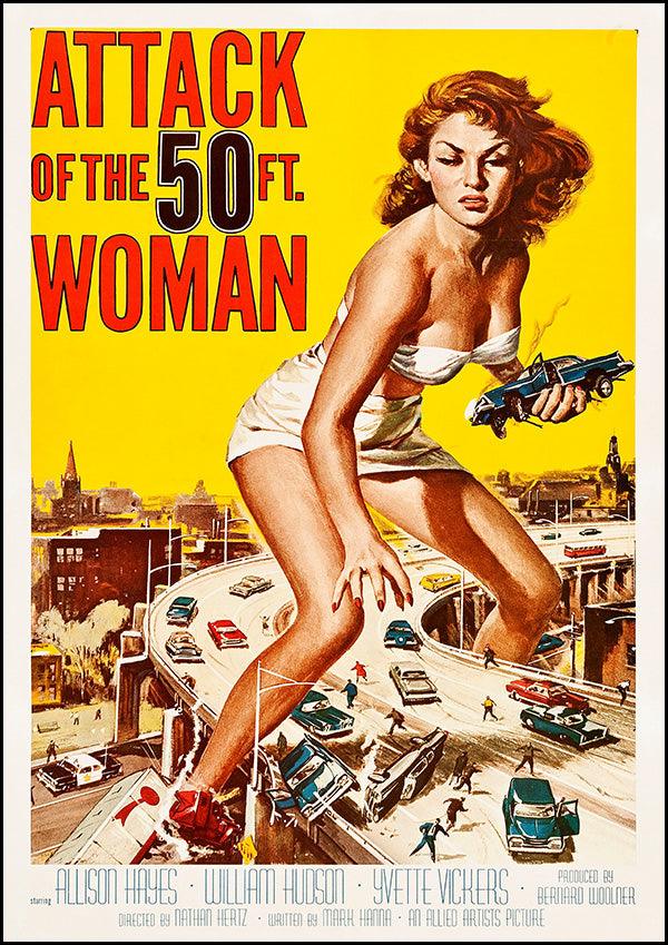 Attack of the 50 Foot Woman - 1958 - Classic Movie Poster - Classic Posters
