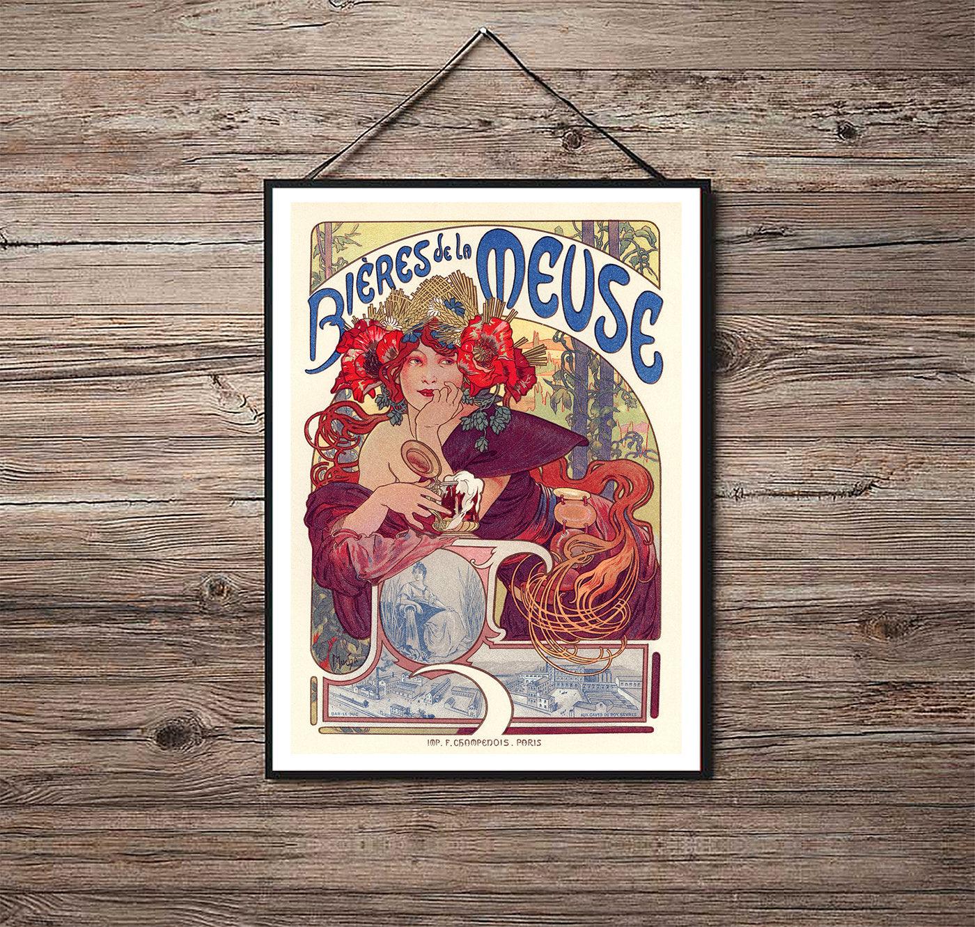 Bières de la Meuse - 1897 - Art Nouveau - Classic Posters