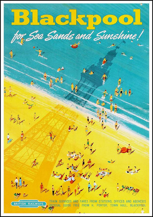 BLACKPOOL - Vintage Travel Poster - Classic Posters