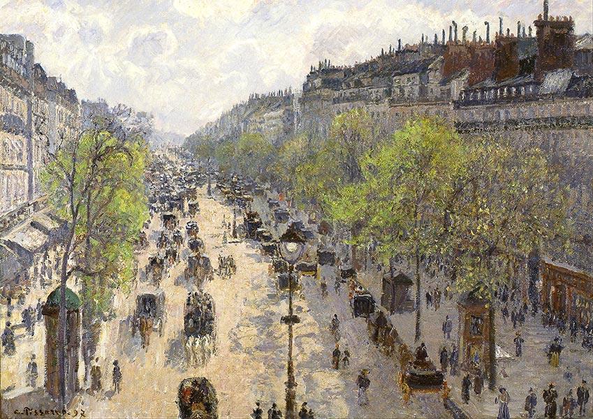 Boulevard Montmartre Spring - 1897 - Camille Pissarro - Fine Art Print - Classic Posters