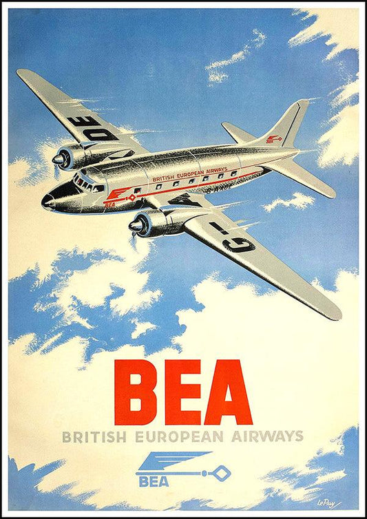 BRITISH AIRWAYS - Vintage Travel Poster - Classic Posters