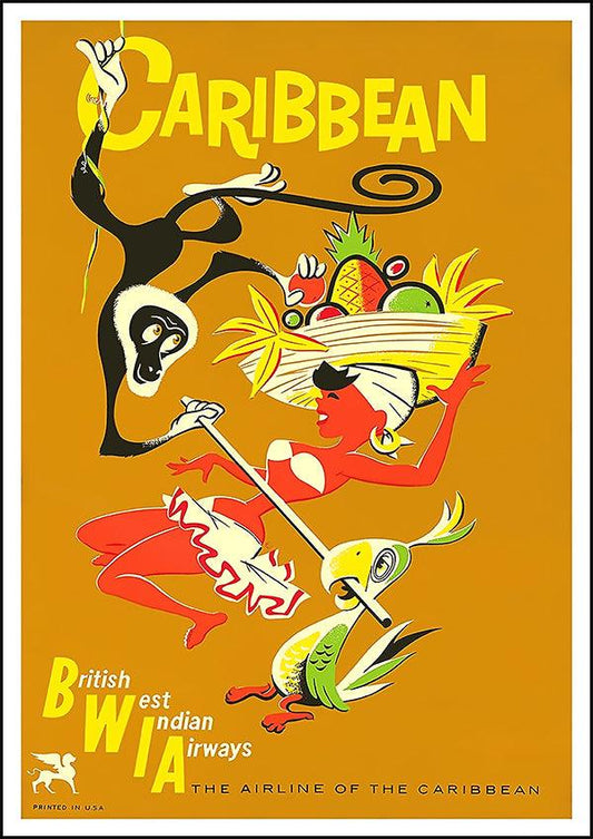 CARIBBEAN - Vintage Travel Poster - Classic Posters