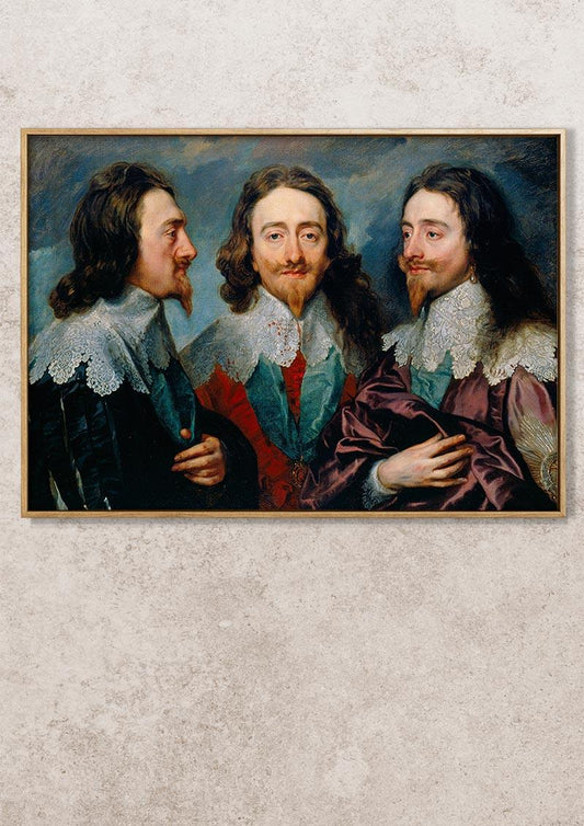 Charles I in Three Positions - 1636 - Anthony van Dyck - Fine Art Print - Classic Posters