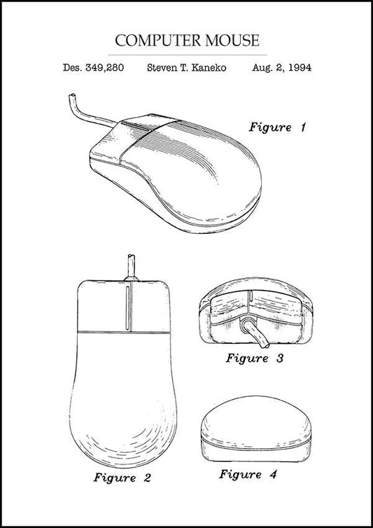 COMPUTER MOUSE - Patent Poster - Classic Posters
