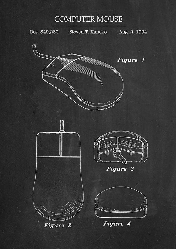 COMPUTER MOUSE - Patent Poster - Classic Posters