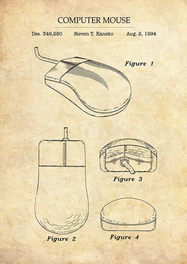 COMPUTER MOUSE - Patent Poster - Classic Posters