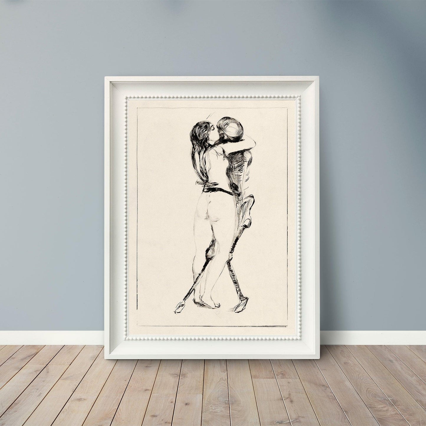 Death and the Woman - 1895 - Edvard Munch - Fine Art Print - Classic Posters