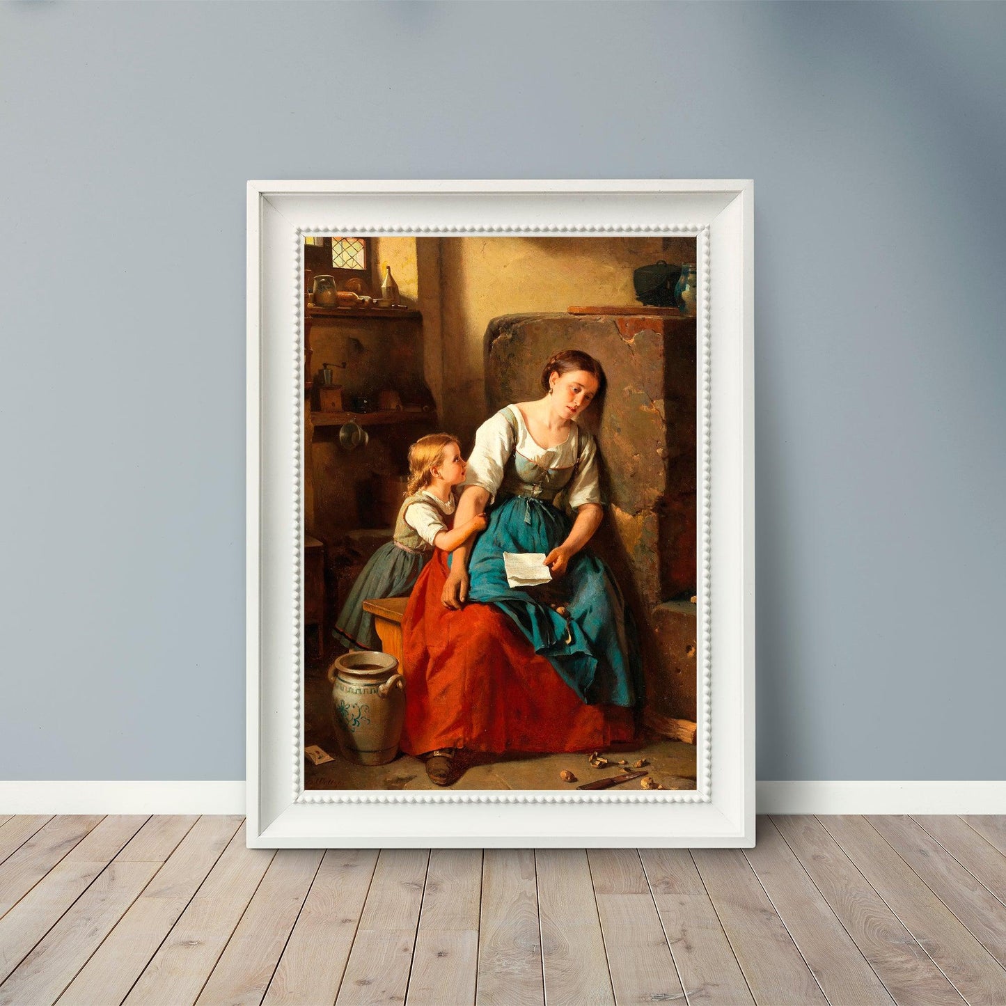 Der Brief (The Letter) - 1896 - Berthold Woltze - Fine Art Print - Classic Posters