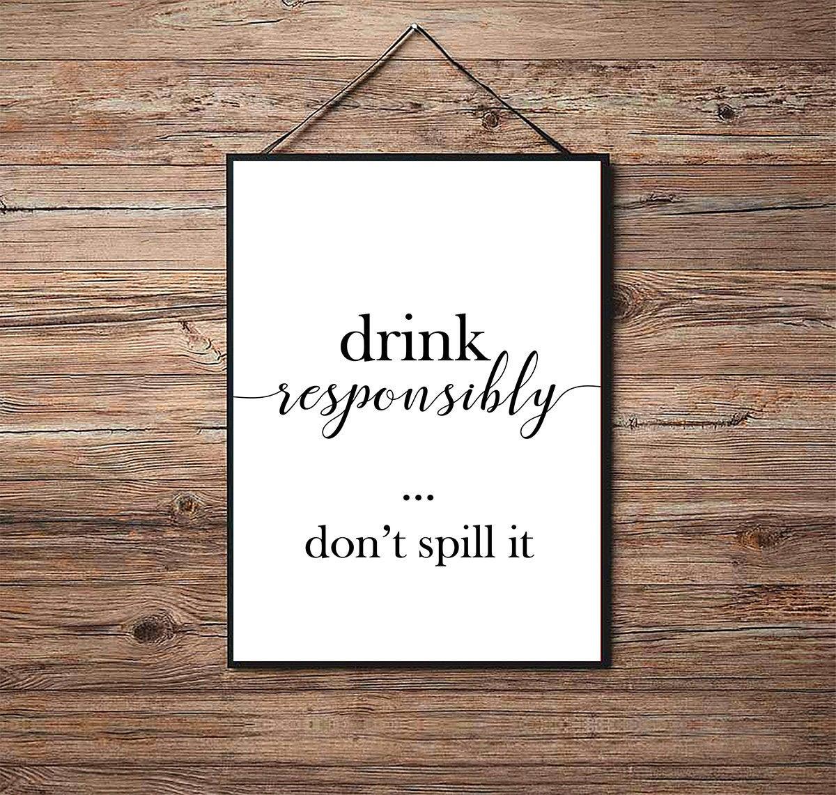 Drink Responsibly - Kitchen Poster - Classic Posters