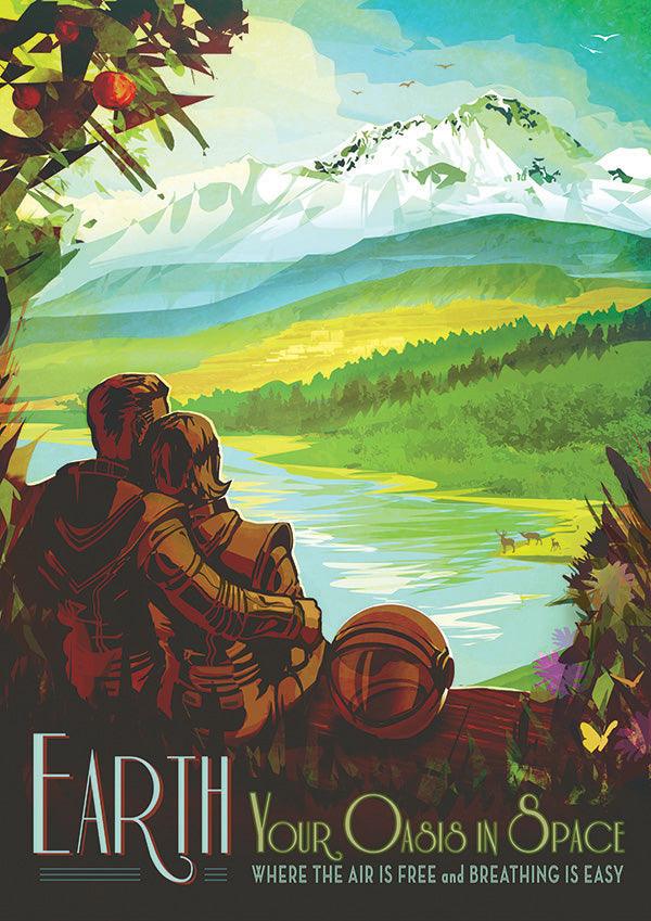 Earth - NASA Space Travel Poster - Classic Posters