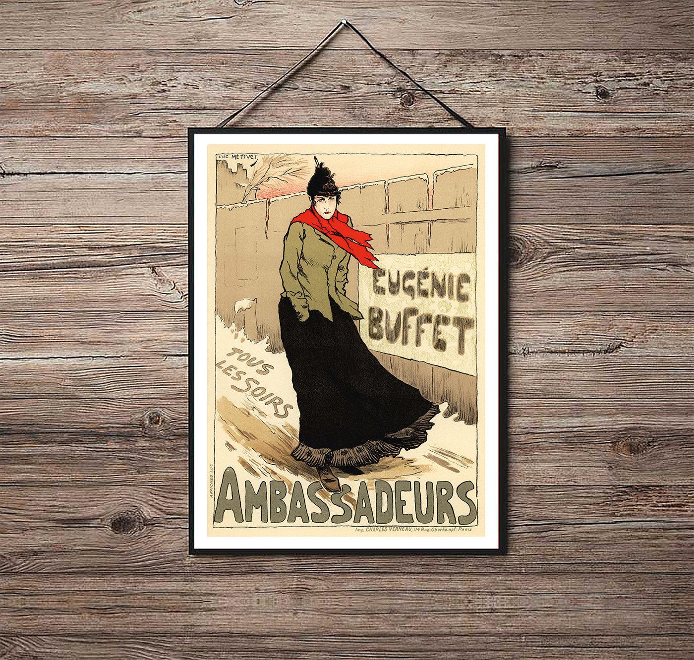 Eugénie Buffet at Les Ambassadeurs - 1896 - Art Nouveau - Classic Posters