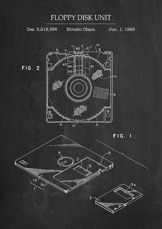 FLOPPY DISK - Patent Poster - Classic Posters