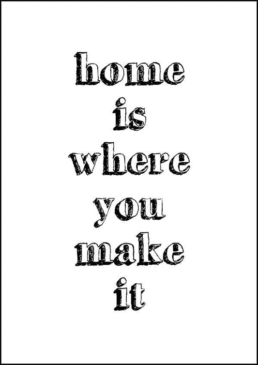 Home Is Where You Make It - Inspirational Print - Classic Posters