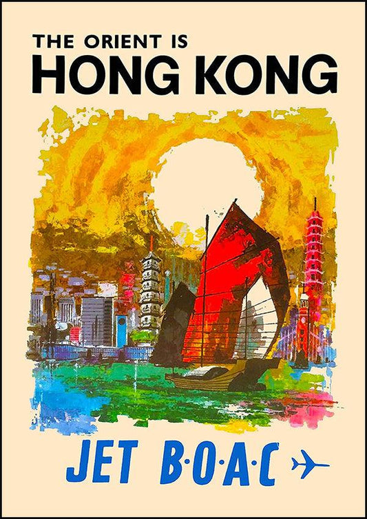 HONG KONG Orient - Vintage Travel Poster - Classic Posters