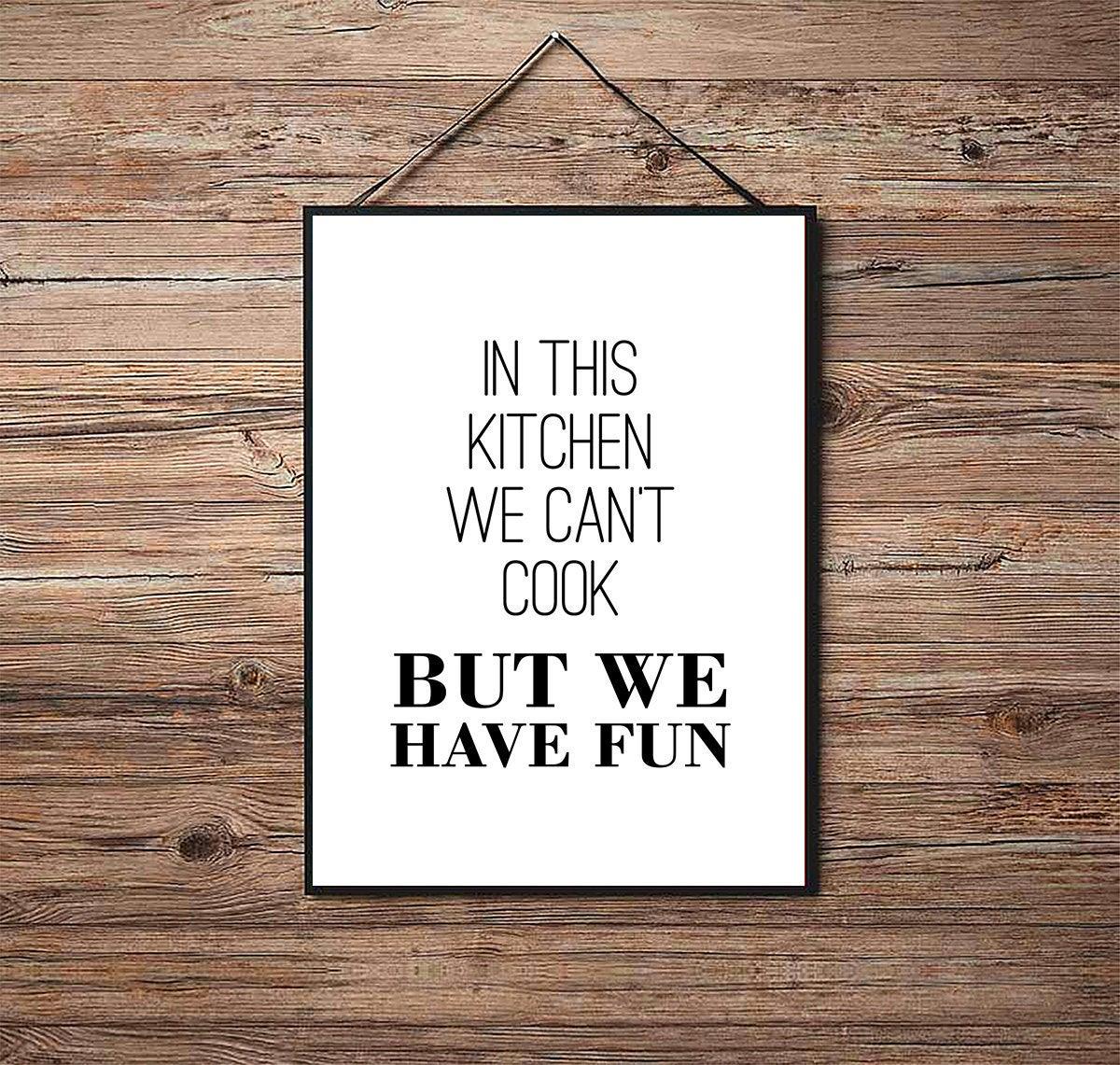 In This Kitchen We Can't Cook - Kitchen Poster - Classic Posters