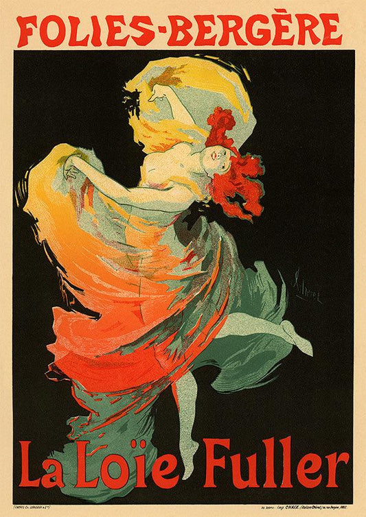 La Loïe Fuller, Folies-Bergère - 1893 - Art Nouveau - Classic Posters