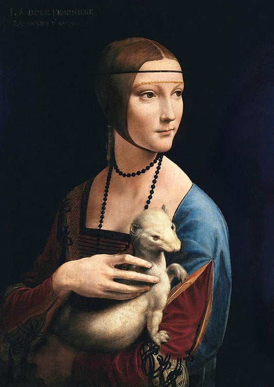 Lady with an Ermine - 1490 - Leonardo da Vinci - Fine Art Print - Classic Posters
