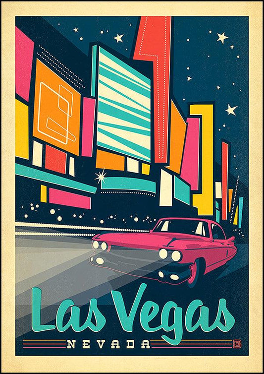 LAS VEGAS - Vintage Travel Poster - Classic Posters