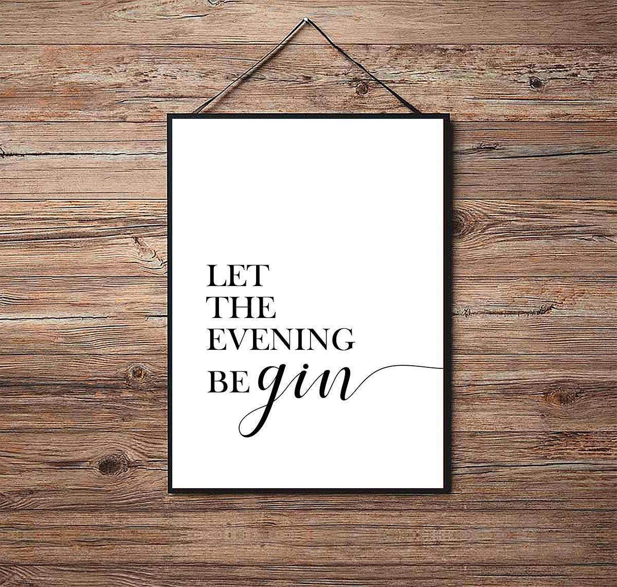 Let The Evening Be Gin - Kitchen Poster - Classic Posters