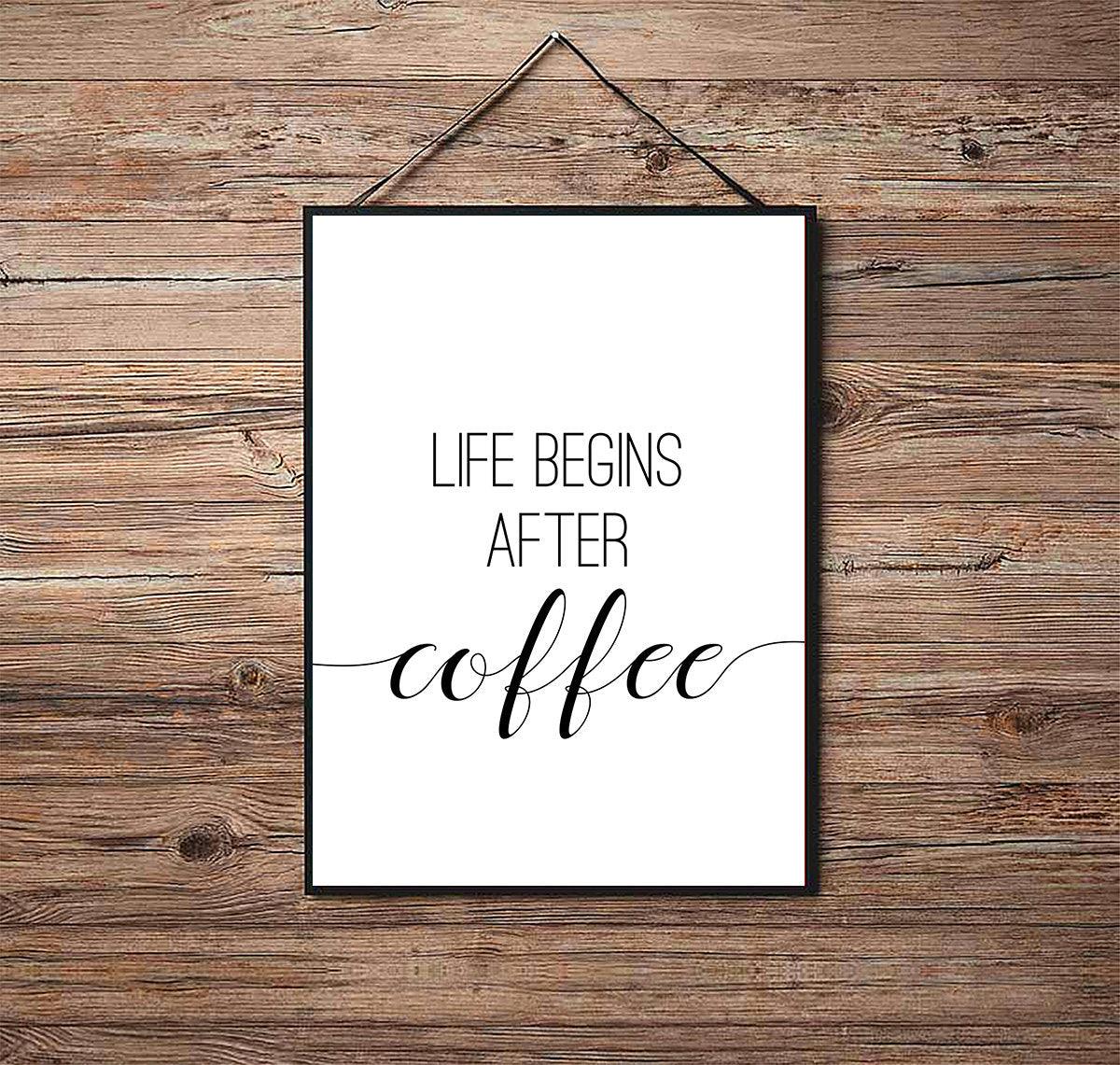 Life Begins After Coffee - Kitchen Poster - Classic Posters