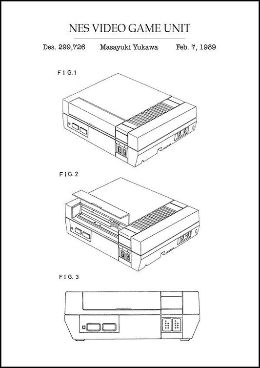 NES VIDEO GAME - Patent Poster - Classic Posters