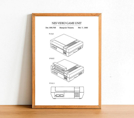 NES VIDEO GAME - Patent Poster - Classic Posters