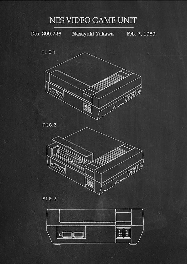 NES VIDEO GAME - Patent Poster - Classic Posters