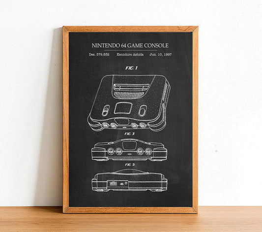 NINTENDO 64 - Patent Poster - Classic Posters