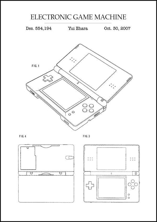 NINTENDO DS - Patent Poster - Classic Posters