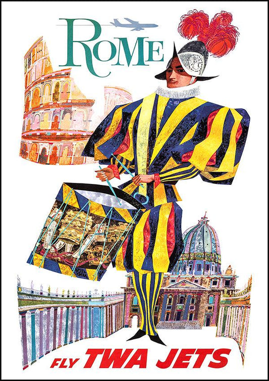 ROME TWA - Vintage Travel Poster - Classic Posters